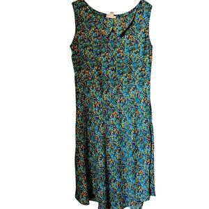 Pat Young Women’s Vintage Floral Sleeveless Fit and Flare Dress sz XL